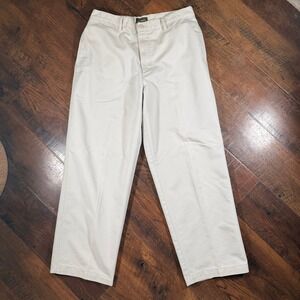 Calvin Klein Khakis Mens 32x29 Cream Off White Straight Leg Chino Pants Cotton